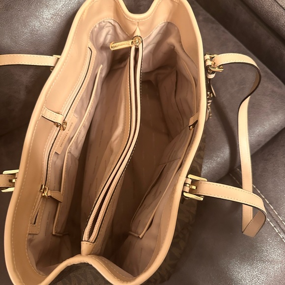 Michael Kors Tan and Brown Signature Tote - Picture 2 of 3